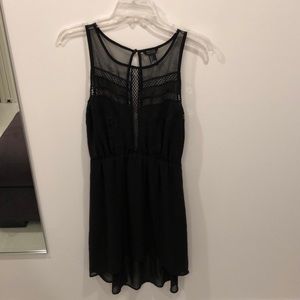 Forever 21 high/low sheer black dress